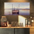 thumbnail image 1 of Wooden Boardwalk to Clear Sea Water - Impression sur Toile Pont, 1 of 3