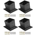 thumbnail image 1 of Bgsha 1pc Pergola Brackets Slanted Roof Pergola Brackets Wall Mount With Hardware For 4x4 Inch Porch Gazebo Fixing Hardware Base, 1 of 3