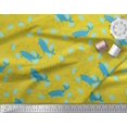 thumbnail image 3 of Soimoi Moss Georgette Fabric Fishing Hook,Fish & Whale Ocean Decor Fabric Printed Yard 42 Inch Wide, 3 of 3