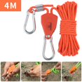 thumbnail image 3 of Pulley Ratchet Rope Hanger Pulley Regulator Wind Rope for Loose Secure 4mm 4m Orange, 3 of 8