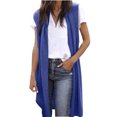 thumbnail image 1 of Birdeem Mode Femmes Manteau Uni Décontracté Sans Manches Haut Long Cardigan Blouse, 1 of 1