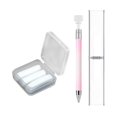 thumbnail image 4 of Tachiuwa Stylo d'Art Diamant Pointe Réglable Outil de Ramassage de Strass Multifonction pour Ongles Blanc Rose, 4 of 9