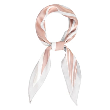 INSPIRE CHIC Foulard Tour de Cou pour Femme à Motif Losange à Rayures Foulard Sac Accessoire Rose
