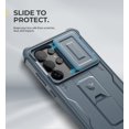 thumbnail image 4 of Dexnor for Samsung Galaxy S25 Ultra Case with Built-in Slide Camera Cover & Screen Protector & Kickstand, Shockproof Rugged Case Full-Body Bumper Protective Cover for Galaxy S25 Ultra 2025, Blue, 4 of 7