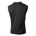 thumbnail image 4 of BADHUB Mens Workout Hooded Tank Tops Drawstring Muscle Stretch Sleeveless Solid Color Shirts Loose Gym Vest Clearance Black M, 4 of 8