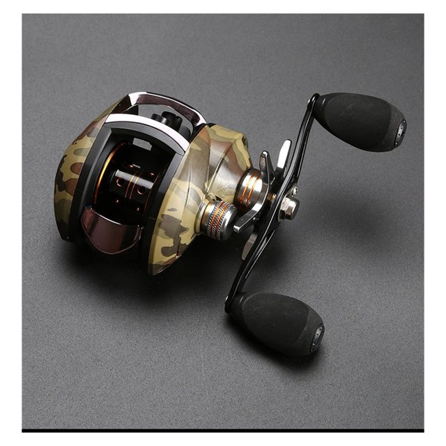 Moulinet de Pêche Moulinet Baitcasting 8,1:1 Rapport Haute Vitesse Main Gauche et Main Droite Moulinet de Lancer Traîne, Cadre Squelettique en Aluminium Rigide