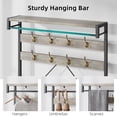 thumbnail image 3 of AKDSteel Coat Rack Shoe Bench for Entryway Hall Tree Shoe Rack Large 3-Tier Storage Shelf and Hooks Removable Industrial Accent Furniture Metal Frame, 3 of 9