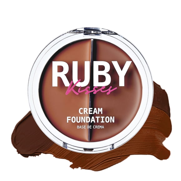 Ruby Kisses 3D Face Creator Cream Foundation & Concealer 12 Hours Long Lasting Medium to Full Coverage Non-Greasy Ideal for Makeup & Contour Palette (Level 15)