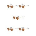 thumbnail image 3 of maskred PVC Heart-Shaped Glasses Non-Slide Silicone Nose Pads And Mulitple Colours For Chic Look Gold Metal tea color 5Set, 3 of 6