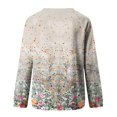 thumbnail image 5 of KIHOUT Chandails Molletonnés pour Femmes en Liquidation, Hauts Blouse à Manches Longues d'Automne et d'Hiver à Col Rond à Imprimé Floral, Coupe Ample, Taille P-2TG, 5 of 5