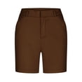 thumbnail image 4 of Shorts pour Femmes Liquidation Grande Taille Shorts en Sergé Extensible pour Femmes Taille Fine à Enfiler Coupe Régulière Shorts de Randonnée Été Décontractés avec Poches en Liquidation, 4 of 7