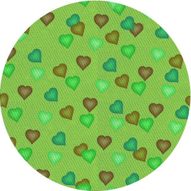 Ahgly Tapis Rond Lavable en Machine Intérieur Transitionnel Vert Vif, 5 Pieds Rond