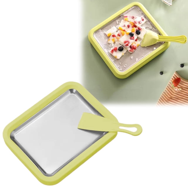 Cqxid Moules de Cuisson à Moins de 15 $ Machine à Glace Roulée Plaque de Fabrication de Rouleaux de Glace avec Spatules Machines Instantanées de Glace Roulée pour Bricolage de Glace Comprend Livre de Recettes Cadeaux Amusants pour Enfants