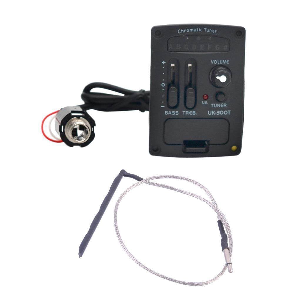 Pickup 2 EQ High Preamp Tuner 100hrs Battery Pickup Volume Control Knob Preamp For Ukulele Volume Knob Equalizer Low Check Type 68cm Type 2 53cm
