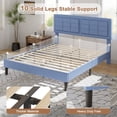 thumbnail image 4 of VECELO Full Size Upholstered Bed Frame, Modern Platform Bed Frame with Adjustable Button Tufted Headboard for Bedroom, No Box Spring Needed, Easy Assembly, Light Blue, 4 of 8