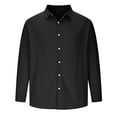 thumbnail image 4 of XZNGL Chemise à Manches Longues Homme Unie Décontractée Mode Col Rabattu Bouton Chemise à Manches Longues Blouse Chemises Habillées pour Hommes Chemises à Manches Longues pour Hommes Manches Longues Homme Chemise à Manches Longues, 4 of 6