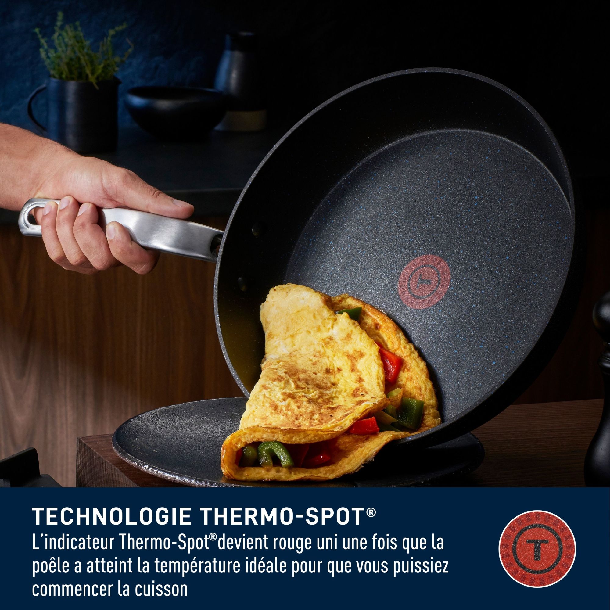 Ensemble T-fal Stone Shield de 10 pièces avec technologie DefenseShield™, fabrication en 6 couches, texture pierre robuste, à l’épreuve du lave-vaisselle et du four