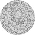 thumbnail image 1 of Ahgly Company Tapis Rond Lavable en Machine Intérieur Transitionnel Gris Platine, 5 Pieds Rond, 1 of 7