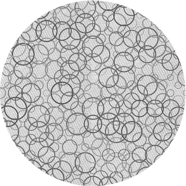 Ahgly Company Tapis Rond Lavable en Machine Intérieur Transitionnel Gris Platine, 5 Pieds Rond