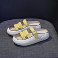 thumbnail image 1 of pitrice Sandales à Enfiler pour Femmes, Imperméables, Souples, Plates, Sandales de Sol, Chaussures 35 Jaune, 1 of 9