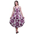 thumbnail image 1 of Bimba Robe Midi de Plage Imprimée Teinture sur Nœuds pour Femmes, à Bretelles, Tenue d'Été de Resort-Moyenne, 1 of 1