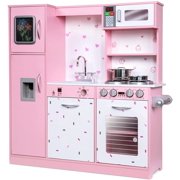 Lil' Jumbl Kitchen Set for Kids, Pretend Wooden Kitchen Playset, Realistic Sound, Pots & Pan