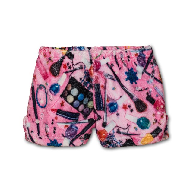 Up Past 8 Girl's Boxer Shorts Plush Pajama Bottoms Fun Shorts