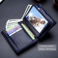 thumbnail image 3 of BULLCAPTAIN Large Capacity RFID Blocking Genuine Leather Wallet Black QB-027, 3 of 6