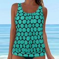 thumbnail image 2 of Gibobby Two Piece Tankini Bathing Suits for Women One Shoulder Swim Top with Bottom Swimsuits(Green,4XL), 2 of 7