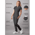 thumbnail image 3 of Adar Addition Go-Higher Scrub Set For Women - Notched V-Neck Scrub Top & Skinny Cargo Scrub Pants, 3 of 7