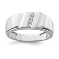 thumbnail image 1 of Bague pour Homme en Argent Sterling 925 Plaquée Rhodium avec Diamant, 1 of 1