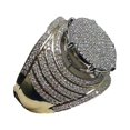 thumbnail image 1 of Birdeem Luxury Full Diamond Micro Set Ring Gold Plated Ring Full Diamond Set Diamond Ring, 1 of 1