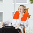 thumbnail image 4 of ZZkhGO Inflatable Travel Neck Pillow, U Shape Cervical Support Cushion, Portable PVC Flocked Pillow for Airplane Car Camping, 4 of 6