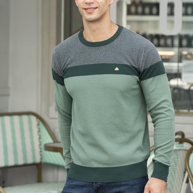 Qertyioot Men's & Big Men's Original Round Neck Sweater Soft Casual Sweaters for Men Classic Pullover Sweaters With Ribbing Edge