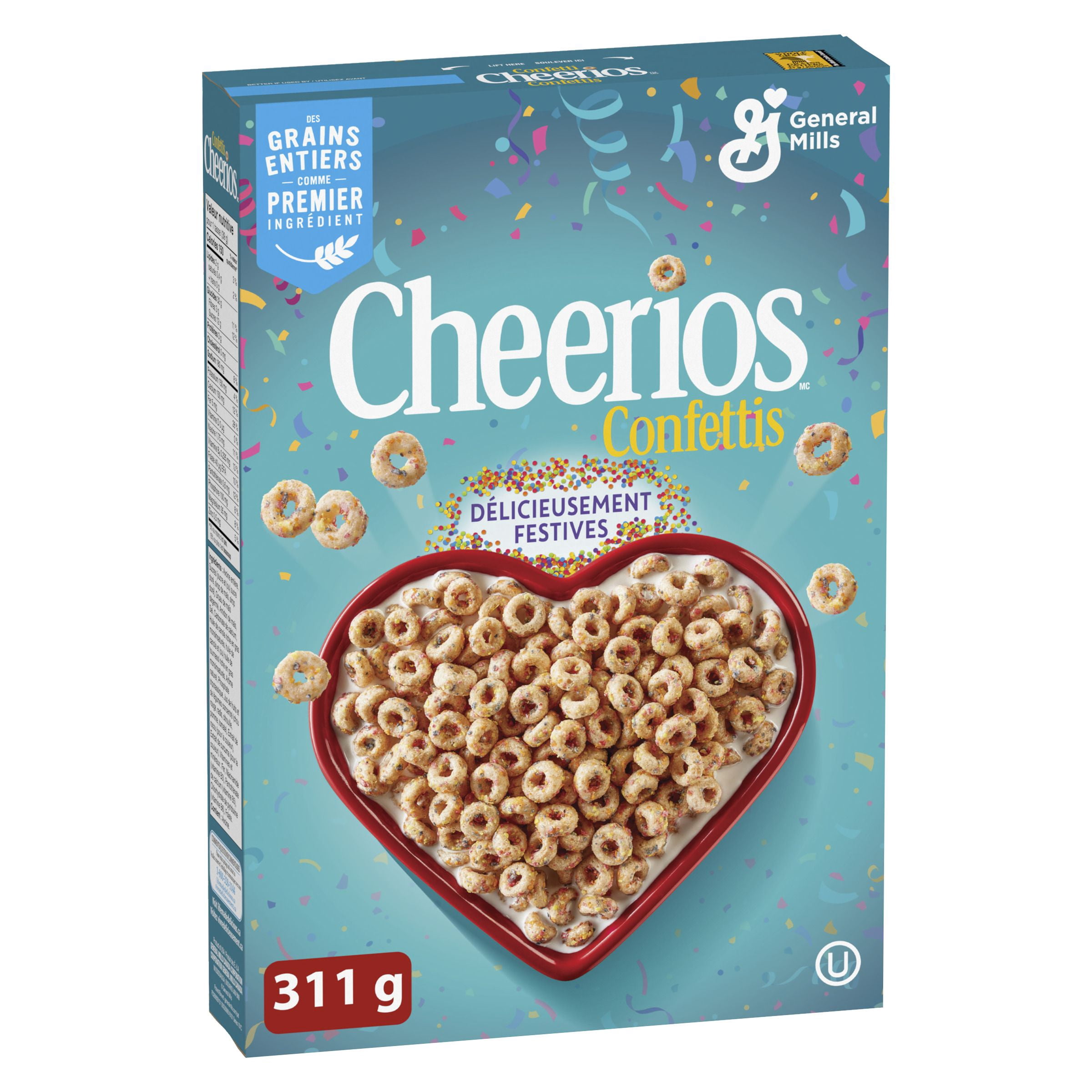 Céréales Cheerios Confetti, sans colorants ni arômes artificiels, 311 g