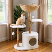 Ourlova 43 in Cat Tree Cat Tower for Indoor Cats with Tree branches