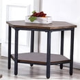 thumbnail image 5 of Steve Silver Ultimo Table d'Appoint Hexagonale en Bois Chocolat, 5 of 5