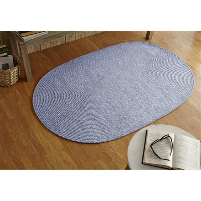 Better Trends BRSSR25PW Tapis Tressé Sun Splash, Pervenche - 2 Po.