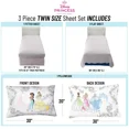 thumbnail image 5 of Disney Princess 'Floral Garden' Kids 3-Piece Twin Sheet Set, 100% Polyester, 5 of 5