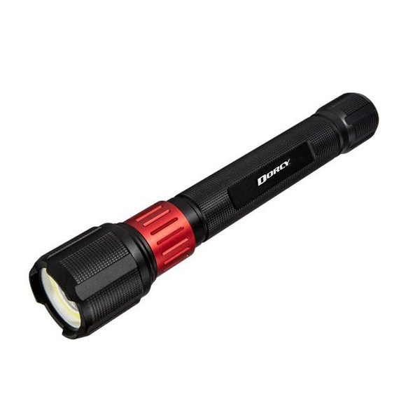 Dorcy 460121 2000 Lumen USB Rechargeable Flashlight with Powerbank, Black