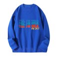 thumbnail image 1 of 50 % de Rabais Liquidation Chandail en Molleton Surdimensionné pour Femmes 2023 Mode Femme Imprimé Col Rond Manches Longues Chandails en Molleton Sans Capuche T-Shirt Hauts Amples Blouse, 1 of 2