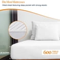 thumbnail image 3 of 600 TC Egyptian Cotton RV King Bed Sheet Set Include's - 21" inch Deep Fitted Sheet | 1 Flat Sheet | 2 Pillowcases | White Solid, 3 of 7