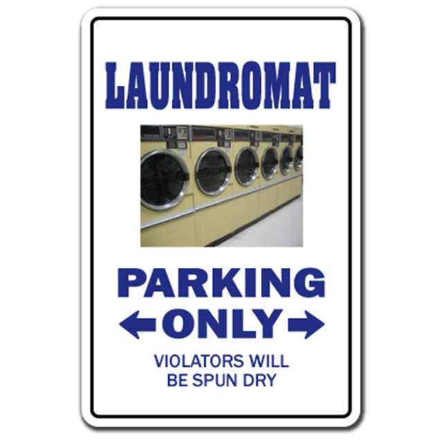 SignMission 36 x 96 in. Laundromat Banner Sign - Wash Fold Coin Laundry Dry Cleaning 24 Hour Open