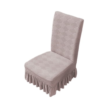 Bwiyojiz 19.68"Lx19.68"Wx21.65"H 60%Cotton,40%Linen Chair Covers for Dining Room Stretch Slipcovers with Skirt Kitchen Seat Protectors Wedding Banquet Decor Spandex Fabric Washable Home Living Room