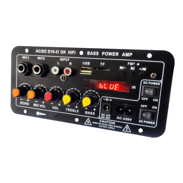 D10-II 12V 24V Car Bluetooth Amplifier Board AUX TF Card USB 30-120W Hot
