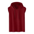 thumbnail image 1 of DPTALR T-Shirt de Sport Sans Manches Décontracté à Capuche Solide pour Hommes, 1 of 5