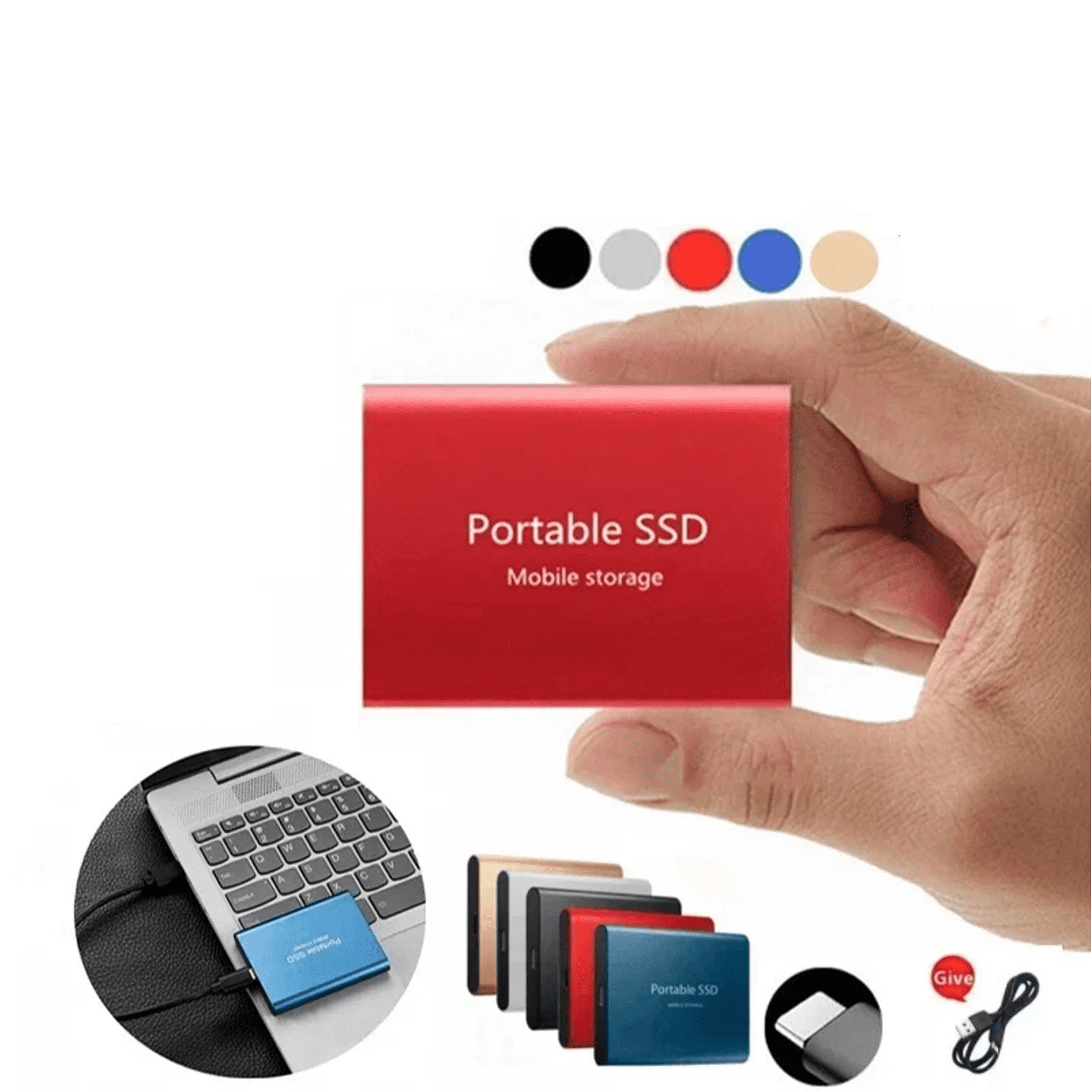 Refurbished Xiaomi Mijia Portable 128TB 64TB SSD External Moblie Hard Drive