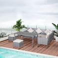 thumbnail image 2 of Outsunny 5 Pieces Wicker Patio Furniture Set with Cushions, Beige, 2 of 10