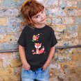 thumbnail image 2 of TZEWGL Hauts pour Enfants Imprimé Graphique Col Rond Manches Courtes Ample pour Filles Garçons Taille 3-4T, 2 of 4
