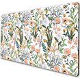 thumbnail image 1 of Desk Mat, Extended Large Gaming Mouse Pad, XXL Keyboard Pad Desktop Protector Mat（31.5x15.75 in）, Mousepad with Non-Slip Rubber Base and Tightly Stitched Edges, Beautiful Floral, 1 of 5